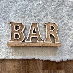 Wooden “BAR” Sign for Weddings or Home - Rustic Wooden Bar Sign